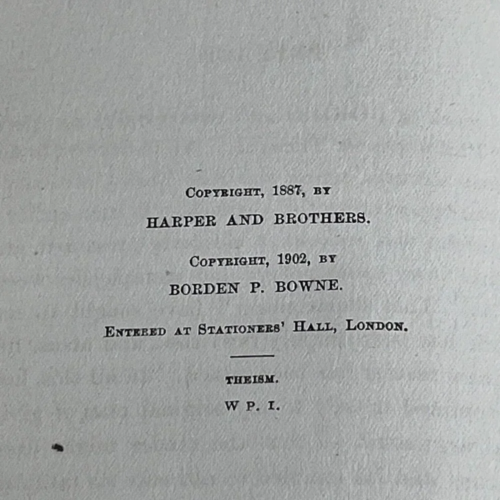 Studies In Theism By Borden P. Bowne (Professor Of Philosophy) 1902 Hardcover - Picture 11 of 11